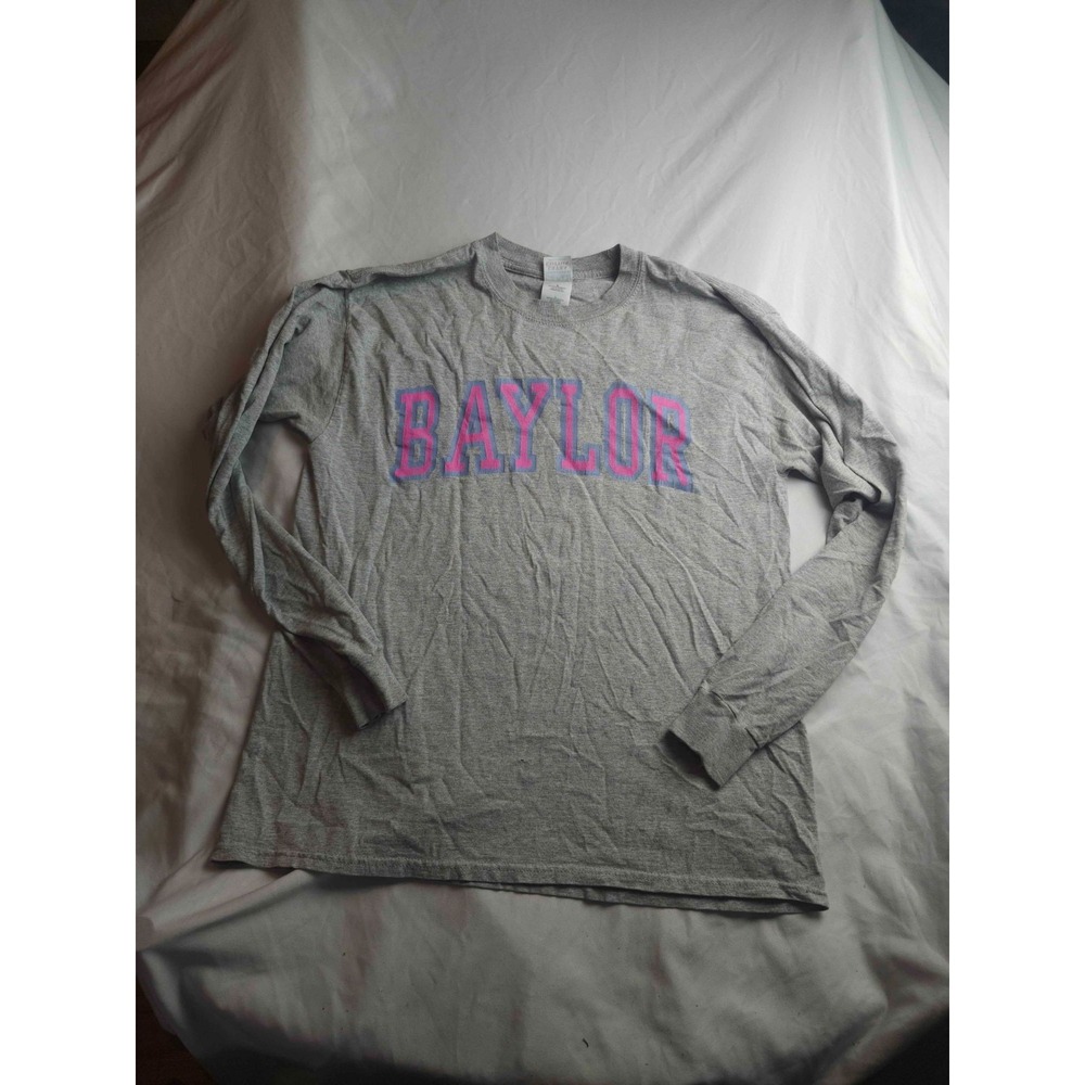 Baylor University Shirt L Gray Graphic Long Sleeve Preppy Collegiate Loungewear
